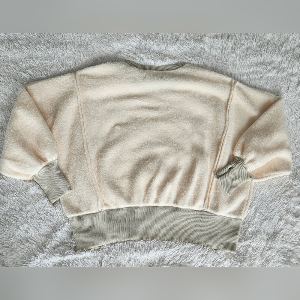 Free People We The Free Cozy Camden Sweatshirt Vanilla Ice Cream - Picture 10 of 12
